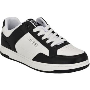 GUESS Tinz Sneaker voor heren, Zwart Wit 001, 43.5 EU