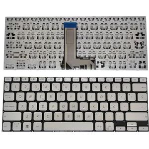 Amerikaans Engels Spaans toetsenbord voor ASUS voor VivoBook X412 S412 D412 F412 A412 X412U UA X412FL S412DK DA SP/ES Spaanse laptoptoetsenborden(Spain silver)