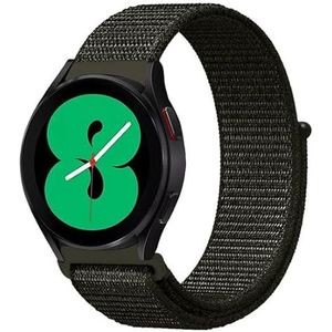 By Qubix - Compatible met Garmin Forerunner 255 - Sport Loop nylon bandje - Leger groen - Compatible Garmin bandje - Bandbreedte: 22mm