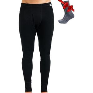 Merino ondergoed heren, lange herenonderbroek, Merino thermisch ondergoed + wollen sokken, M