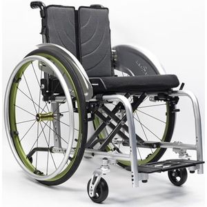 NRNQMTFZ Sportrolstoel, Handmatige zelfrijdende rolstoel voor gehandicapten,Lichtgewicht opvouwbare aluminium rolstoel, Quick Release achterwielen, verwijderbare voetsteun (B, Zitbreedte 38cm/15in)
