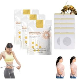 Afslankpleister met bijengif, lymfedrainage, lymfatische patches, natuurlijke en veilige oplossing voor vrouwen en mannen, 3 stuks