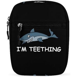 Tandjes krijgen Shark Mini Crossbody Tas Unisex Anti-Diefstal Side Schoudertassen Reizen Kleine Messenger Bag