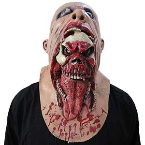 DesignerBox Halloween Scary Clown 3D-masker, Horror Joker Grimace Ghost Mask Alien Zombie Head Mask Evil Demon Latex Masker voor Halloween Maskerade Party Pasen Cosplay Kostuum (Stijl 8)