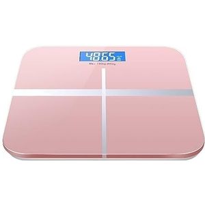Bluetooth Smart Lichaamsvetweegschaal Digitale Lichaamsweegschaal Met LCD-scherm Elektronisch Wegen BMI-samenstellingsanalysatorhulpmiddelen Gemakkelijk Te Gebruiken(Pink USB Charging)