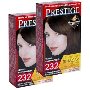 Duurzame crème-haarkleur 232 donkerbruin ""Vip's Prestige"" / Крем-краска для волос Темно-каштановый (2шт)