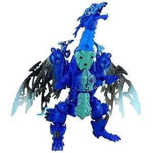 Transformbots-speelgoed: Super Fighter, Frozen Blue Dragon mobiel speelgoed, Transformbots-speelgoedrobots, speelgoed for kinderen van leeftijd en ouder. Het speelgoed is zes centimeter lang.