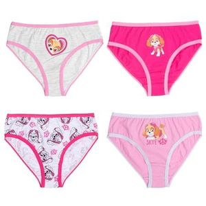 Paw Patrol Onderbroeken voor meisjes, kinderen, slip, ondergoed, roze/roze, verpakking van 4 stuks, roze/roze, 98-104