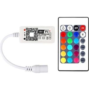 DC12V RGBW/RGBWW Wifi LED-controller met IR 24 sleutel afstandsbediening 5-pins aansluiting voor RGBW LED-strips (kleur: WIFI RGB 24Key RF)