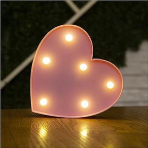 Lichtgevend Hartje - 22 cm - Roze - LED