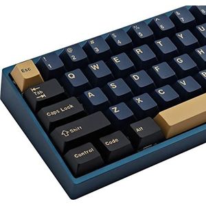 Hyekit Keycaps 171 toetsen blauwe samurai aangepaste keycaps dubbele ABS toetsenset Cherry profiel voor Cherry Gateron MX-schakelaars mechanisch toetsenbord VS en UK lay-outs (2.25u, 2.75u, 3u, 6.25u,
