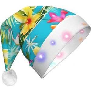 OdDdot zomer stijl hawaiian print kersthoed, kerstmuts kerstmuts voor unisex volwassenen, fit Nieuwjaar feestelijke vakantie feest