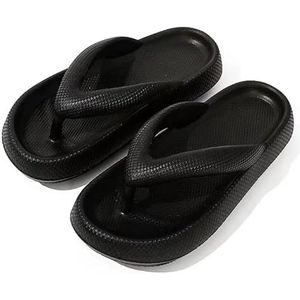 Vrouwen Sandalen Zomer Mode Mannen Slippers Strand Flip-Flops Dikke Platform Sandalen Mannelijke Casual Schoenen Bad Antislip Man Flip Flops Heren Sandalen, 1 Zwart 4 5 cm, 36/37 EU