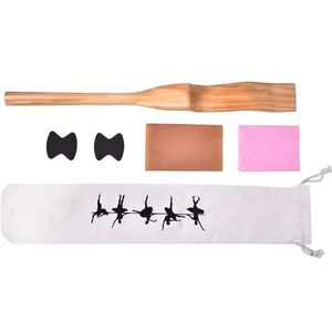 VIFERR Ballet Voetstretcher set, gekwalificeerd grenen houten ballet, dans, voetboog versterker met elastische band voor ballet, dansers, gymnasten, yoga