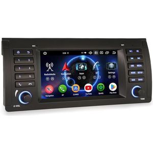 [4GB+64GB] 8-Core Android 14 Auto Stereo voor BMW X5 E53 Ondersteuning GPS Sat Nav Draadloze Carplay Android Auto DSP Bluetooth 5.0 Wifi DAB+Touchscreen