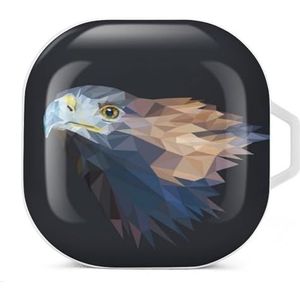 Golden Eagle Head Oordopjes Hoesje Compatibel met Samsung Hard Shell Beschermhoes Wit-Stijl