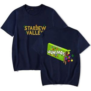 Stardew Valley Tee Mannen Vrouwen Mode T-shirts Unisex Jongens Meisjes Cool Gaming Korte Mouw Shirts Casual Zomer Kleding, Blauw, M
