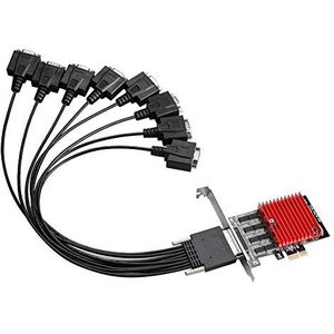 DIEWU 8 Port PCIE naar DB9 RS232 seriële poort naar PCIE Riser Card Seriële Controller Card PCI-E Express Extension Card Converter Adapter