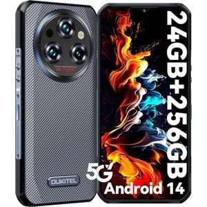 OBA Rugged WP35 5G robuuste telefoon, accu 11000 mAh, behuizing 15 mm, Android 14 (24 GB 256 GB) hoofdcamera met 64 MP, 6,6 inch FHD + IPS-display