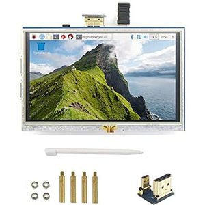 Treadax 5 Inch Display Touchscreen Lcd scherm HDMI Interface 800 × 480 Kleur Touchscreen Module met Touch Pen Compatibel met Raspberry Pi 3B +/4B