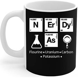 908 Koffie Mok Thee Cup Keramische Reizen Mok Nieuwigheid Kerstcadeaus 330ml Chemie - Wetenschap Nerdy Als Fluor Uranium Koolstof Kalium