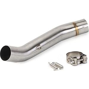 LFYEQZ Midden Pijp Uitlaat 51mm Motorfiets Rvs Uitlaat Voor Benelli Voor BJ300GS Voor TNT300 Voor BN302 2014-2018(B For BN302 For TNT300)