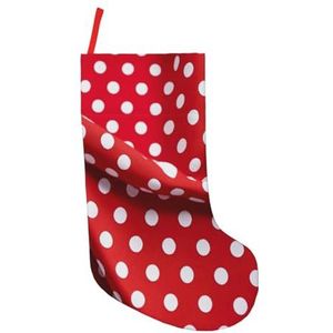 Rood Wit Polka Dot Print Kerst Kousen,Vakantie Party Decoraties
