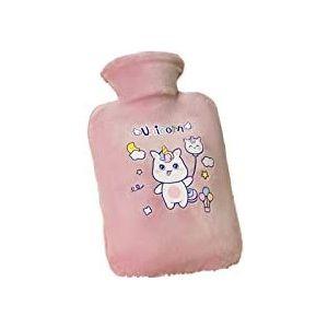 DieffematicRSD Warmwaterkruik Handwarmer for warmwaterkruik met pluche hoes Leuke PVC-injectiezak for nieuwjaarscadeau (Color : Pink)