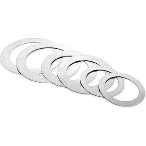 Platte ring, ringen, Borgringen 10 stuks Ultradunne vlakke ringen, breedte 0,3 mm Assortiment, M9 M10 M12 M13 M14 M15 M16 M40 Hoge precisie afstelpakking(M18x25)
