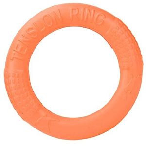 Pet Pull Ring, Hond Vliegende Ring Speelgoed Klein voor Buiten voor Puppy (Oranje)