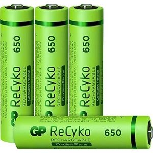 GP Batterijen GPRCK65AAA570C4 Micro (AAA) batterij NiMH 650 mAh 1,2 V 4 stuks
