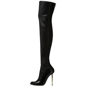 HIKKWXVN - Overknee Laarzen - Zwart - Stiletto Hak - Puntige Teen - Mode Herfst Winter