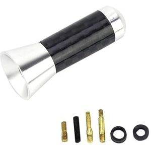 Audio- & videoantennes voor auto Universele autoantenne signaal 3,5 cm koolstofvezel dakradio korte antenne mini FM/AM auto-accessoires Auto-antenne(Silver)
