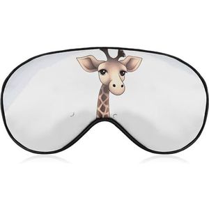 Schattig giraffe slaapmasker, licht blokkerend oogmasker, comfortabel en zacht, oogbedekking met elastiek, geschikt voor mannen en vrouwen, geschikt voor reizen en slapen