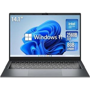 QZDTRADE GemiBook XPro N150 Laptop 16 GB RAM 512 GB SSD 14.1 inch UHD-scherm Notebook PC 1,46 KG