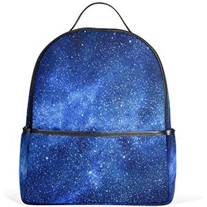 My Daily Blue Galaxy Star En Nebula Universe Rugzak voor Jongens Meisjes School Boekentas Daypack, multi, 12.6""L × 14.8""H x 5""W