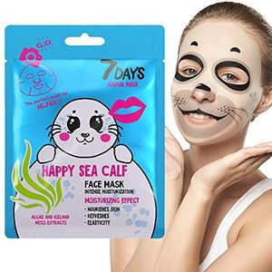 Animal Face Mask Sea Calf 1 Pcs For All Skin Types Tissue Mask Hydration Moisturizing Cleansing Algae Extract Funny Selfies Your Home SPA 28g | 7DAYS