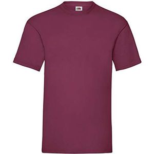 Fruit of the Loom Heren Valueweight T-shirt met korte mouwen, Bordeaux, XL
