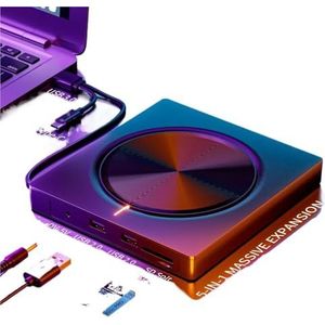6-in-1 externe cd/dvd-speler for laptop, draagbare dvd-lezer, schrijver en ROM-station for, desktop, Mac, Windows 11/10/8/7