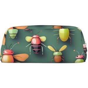 AthuAh Insect Atlas Potlood Pouch, Draagbare Potlood Pouch & Briefpapier Opbergtas met Ritssluiting, Grote Capaciteit Organizer, Unisex, Zilver, Eén maat, Verpakking Organizer