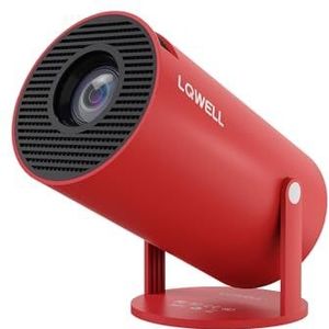 LQWELL®-Projector, Miniprojector, Ondersteunt WiFi 5G, BT5.0 Met Android 11.0 OS, Automatische Keystone, 220 Graden Hoek Voor Telefoon/Pc/Computer, HDMI, Rood