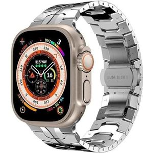 OFWAX Premium roestvrijstalen metalen band, voor Apple Watch 49 mm 44 mm 45 mm voor mannen armband metalen gesp band compatibel met Ultra 8 7 SE 6 41/40/38/42 mm horloge, 38/40/41mm, agaat