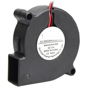 50 stuks voor YOUNUON 12V 5015 Blower Fan Ball 50x50x15mm Koeling Koeler DC Borstelloze 50mm Radiator(12v Ball-100CM Cable)