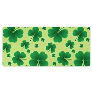 St. Patrick's Day Shamrocks Mode Bureau Muismat Antislip Gaming Muismat Accessoires Decor 40x90cm
