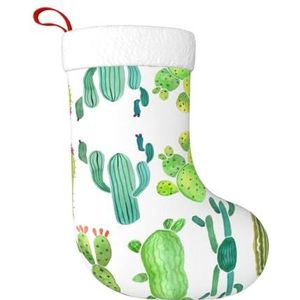 Kfjghhl Cactus... Grote Xmas Kous Sneeuwpop Gedrukt Patroon Sokken Kerst Opknoping Tassen Home Decoraties