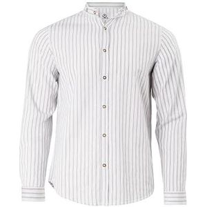 HerzSticht Heren Kleiderdrachthemd (model: Geigelstein) Wit kaki M