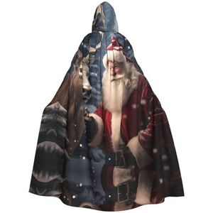DURAGS Kerst Kerstman Volwassen Hooded Mantel, Vampier Mantel, Rollenspel Mantel Voor Onvergetelijke Thema-Evenementen En Feesten