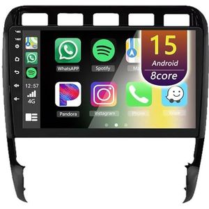 Android Radio voor Porsche Cayenne 2002-2010, 9 inch Touchscreen Autoradio met Wireless CarPlay Android Auto Bluetooth WIFI(4Core(1+32GB))