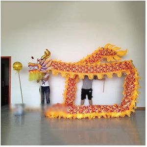 leeuwendans Chinese 14m Dragon Dance Kostuum Maat 4 Voor 8 Spelers Volwassenen Halloween Carnaval Festival Party Christmas Parade Folk Stage Chinees Nieuwjaar Draak Leeuwendans