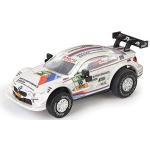 Darda 50386 - Darda Auto BMW M4 DTM ""Tomczyk"", raceauto met verwisselbare terugtrekmotor, voertuig met opwindmotor, terugtrekauto voor racebanen, racewagen voor kinderen vanaf 5 jaar, ca. 8 cm, wit